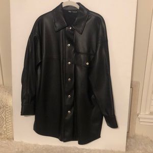 Zara faux leather/pleather shacket